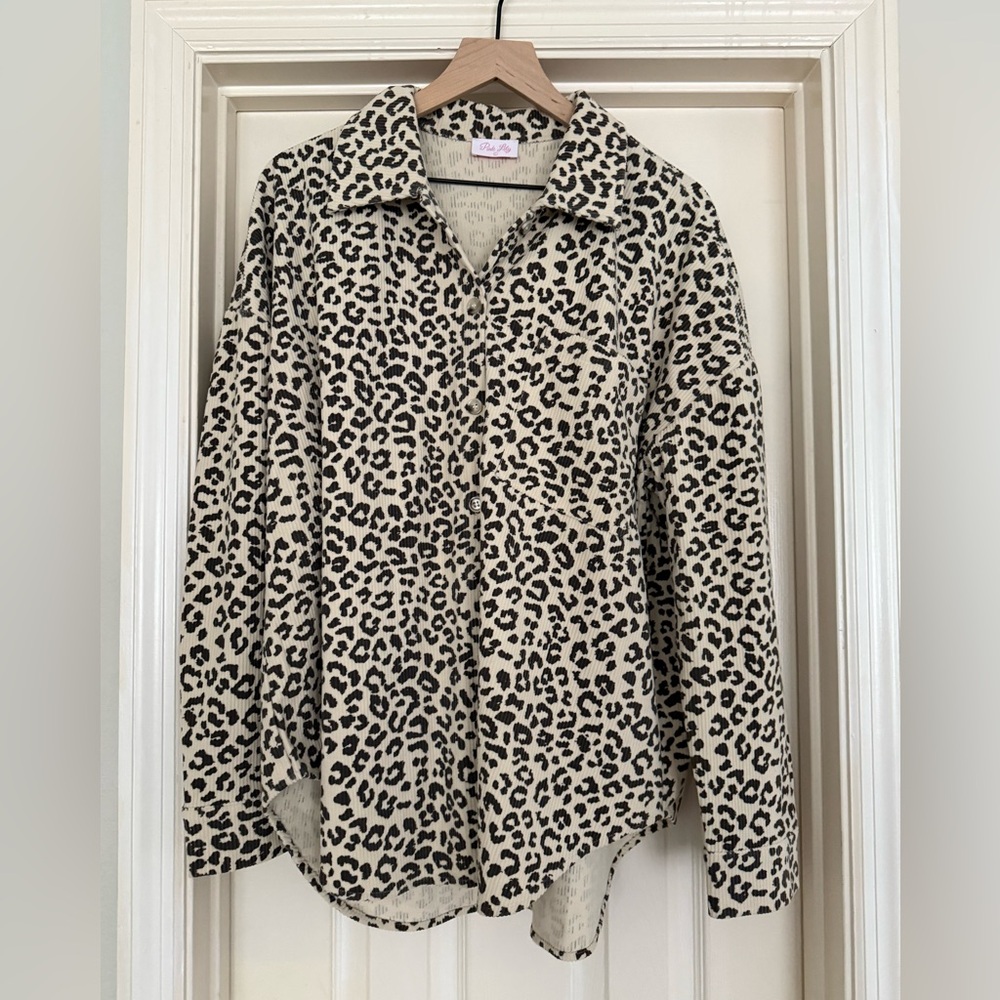 Pink Lily lightweight jacket in cheetah